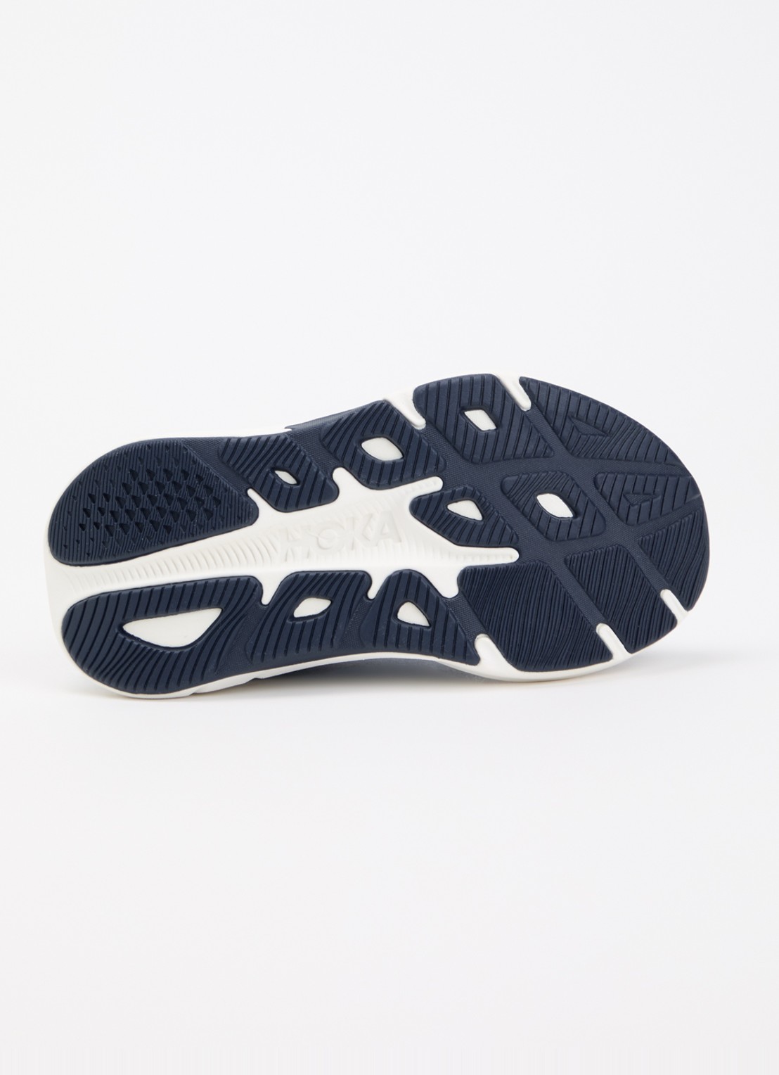 HOKA Rincon 4 sneaker met gebreid bovenwerk en logo - detail 2 kobaltblauw