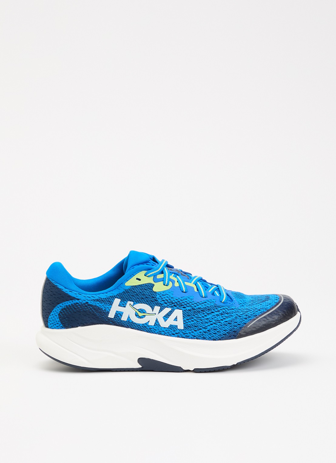 HOKA Rincon 4 sneaker met gebreid bovenwerk - voorkant blauw