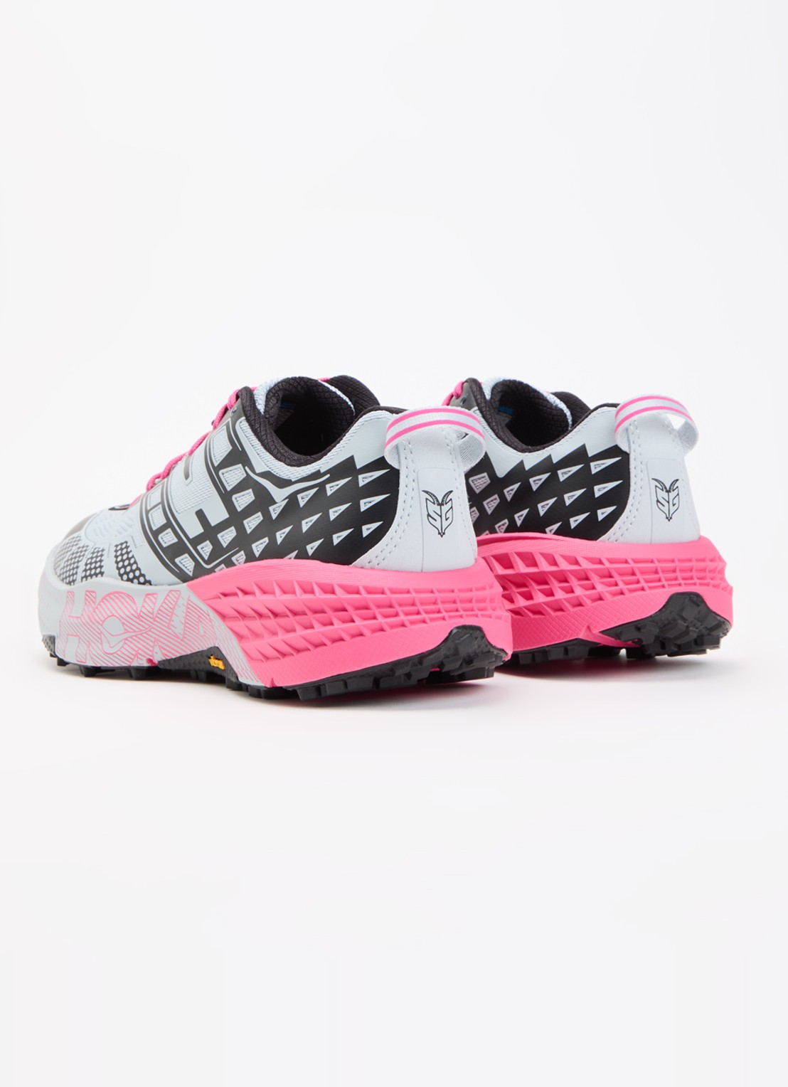 HOKA Speedgoat 2 sneaker met mesh details - achterkant lichtblauw