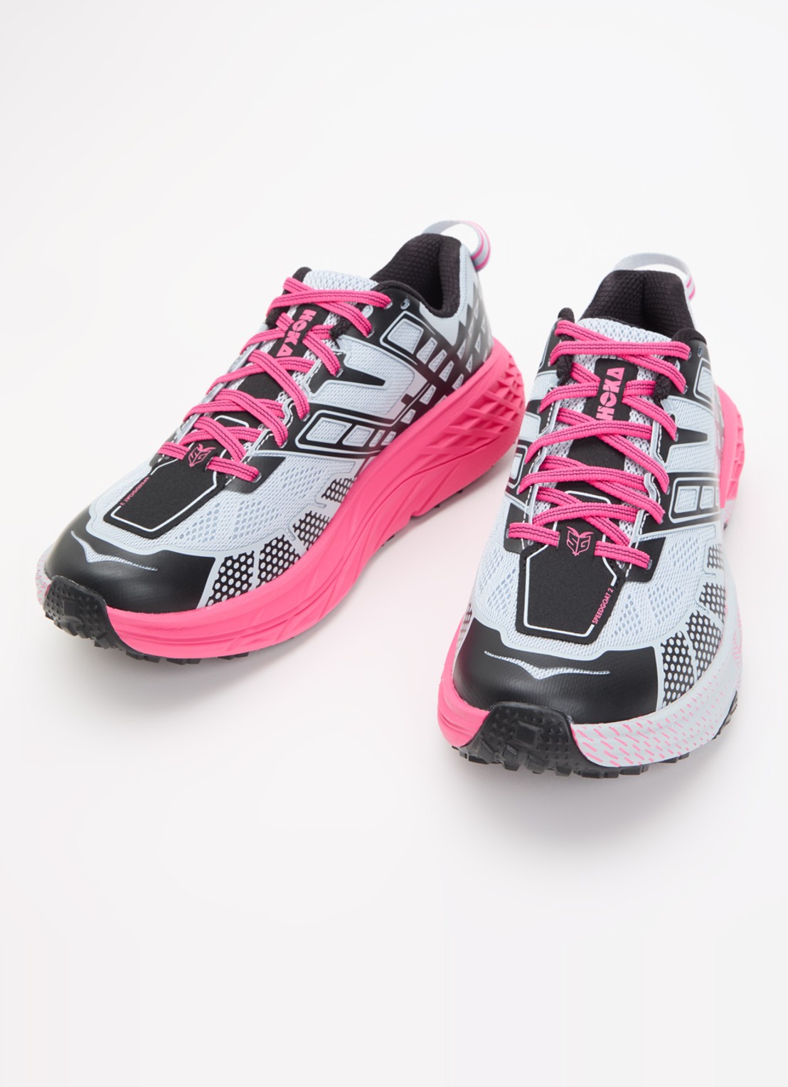 HOKA Speedgoat 2 sneaker met mesh details - detail 2 lichtblauw