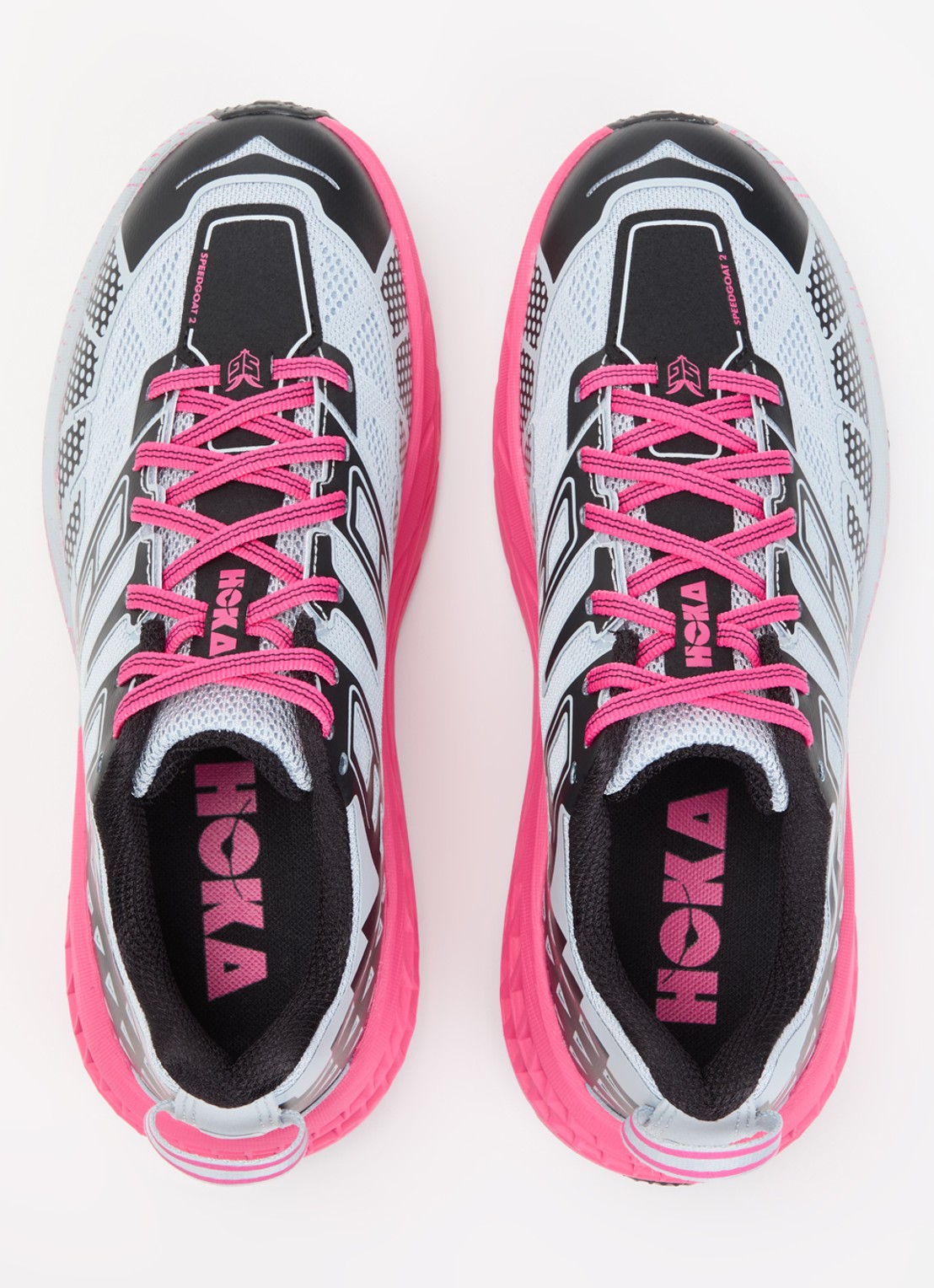 HOKA Speedgoat 2 sneaker met mesh details - detail 3 lichtblauw
