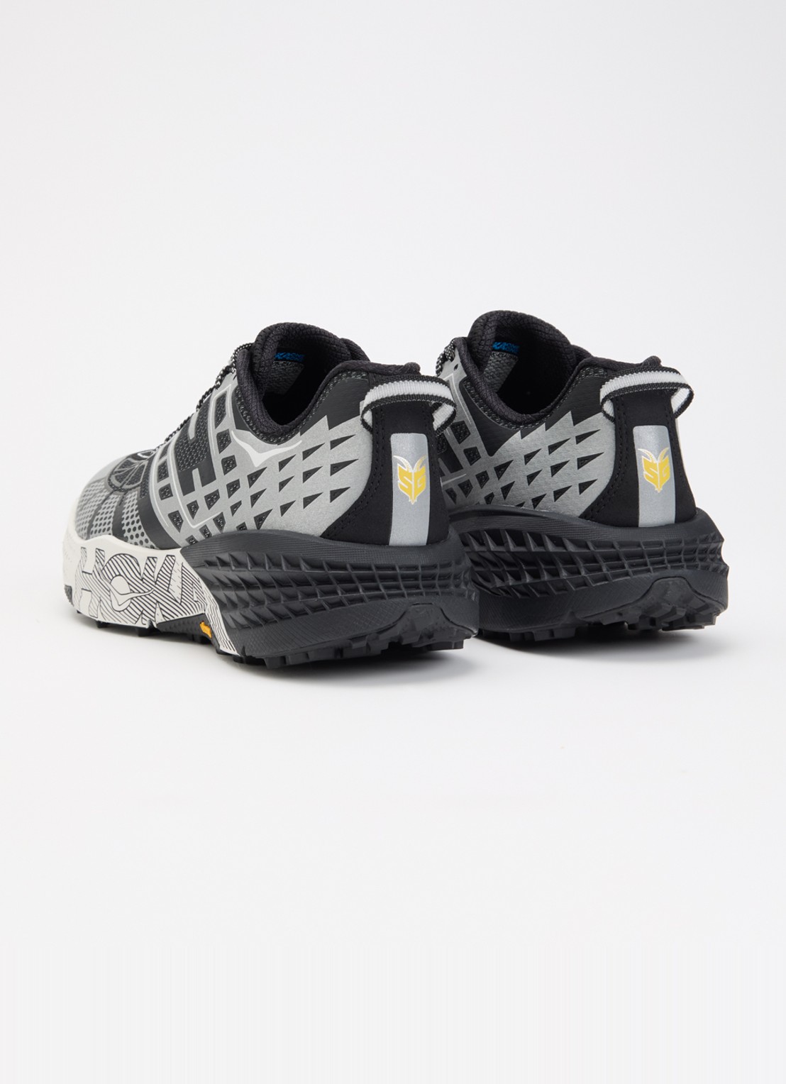 HOKA Speedgoat 2 sneaker van mesh met logo - achterkant zwart