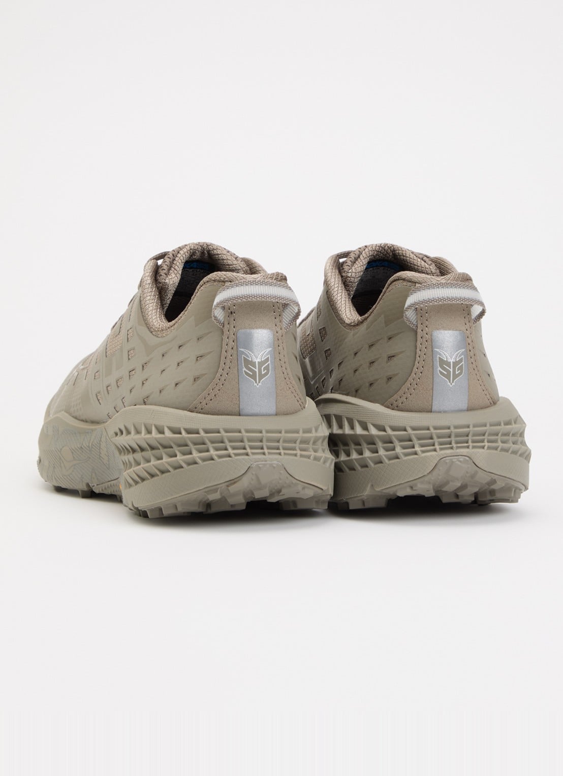 HOKA Speedgoat 2 sneaker van mesh met logo - achterkant 5 mosgroen