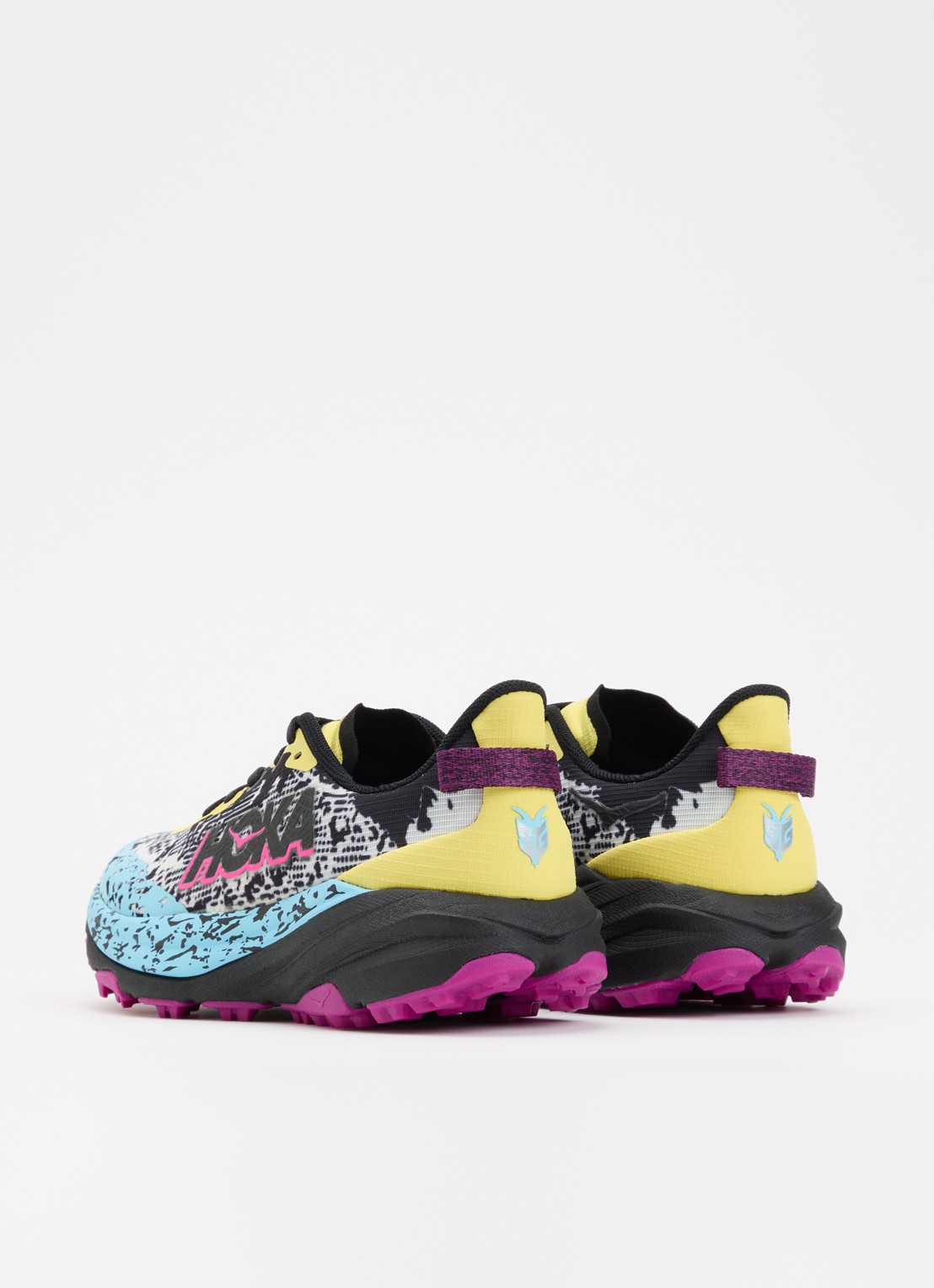 HOKA Speedgoat 6 sneaker met gebreid bovenwerk - achterkant 4 zwart