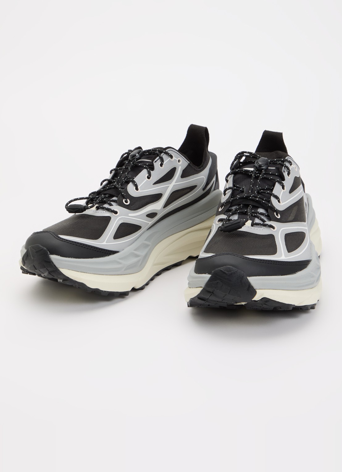 HOKA Stinson One7 sneaker met mesh details - detail lichtgrijs