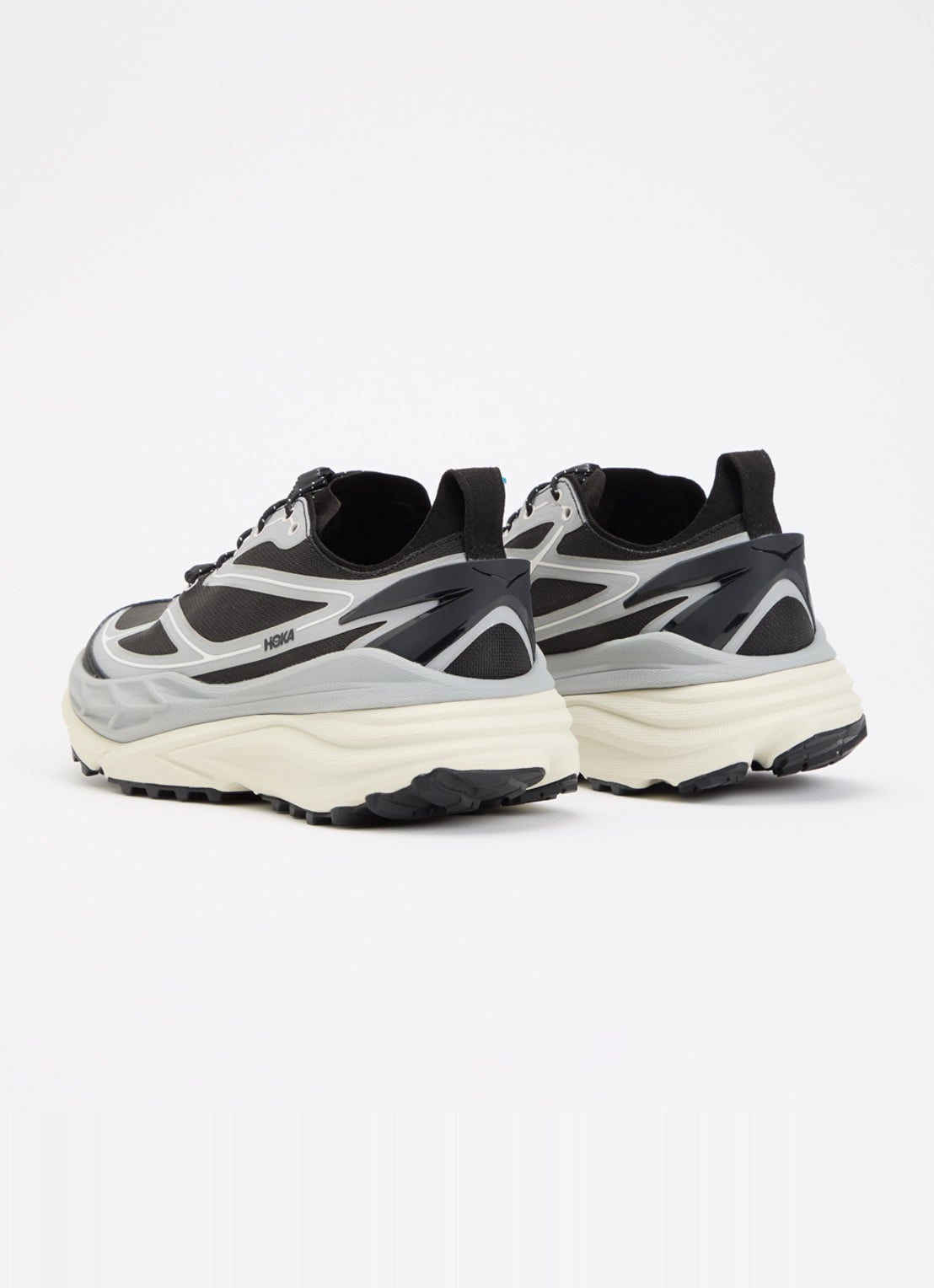 HOKA Stinson One7 sneaker met mesh details - achterkant 5 grijs