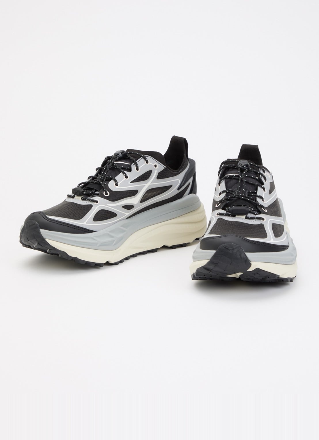HOKA Stinson One7 sneaker met mesh details - detail 2 grijs