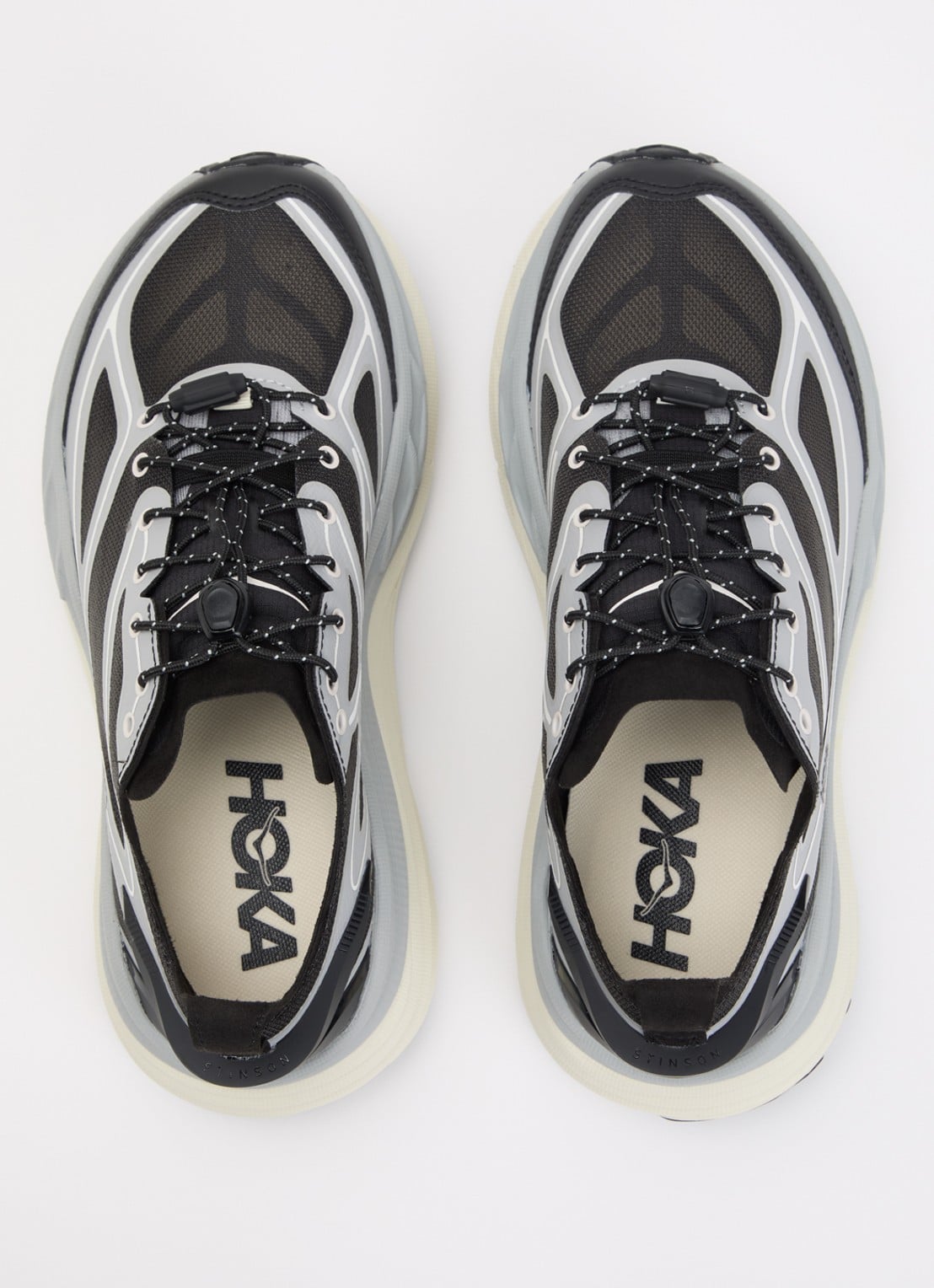 HOKA Stinson One7 sneaker met mesh details - detail 3 grijs