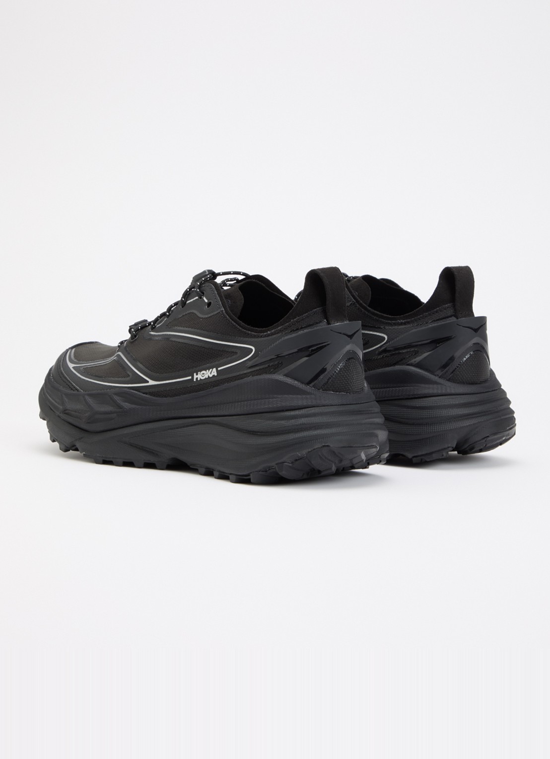 HOKA Stinson One7 sneaker van mesh - achterkant zwart