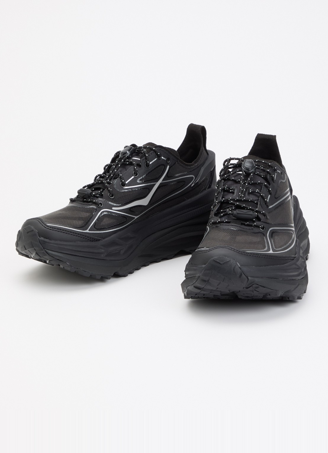 HOKA Stinson One7 sneaker van mesh - detail 3 zwart
