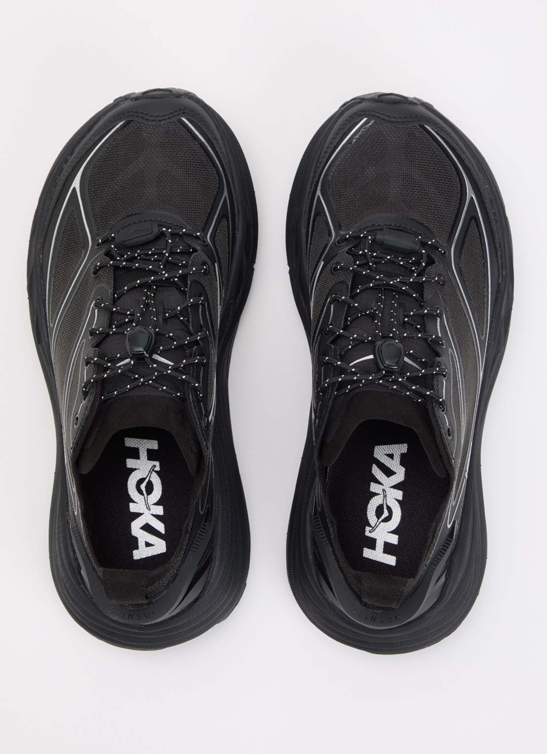 HOKA Stinson One7 sneaker van mesh - detail 4 zwart