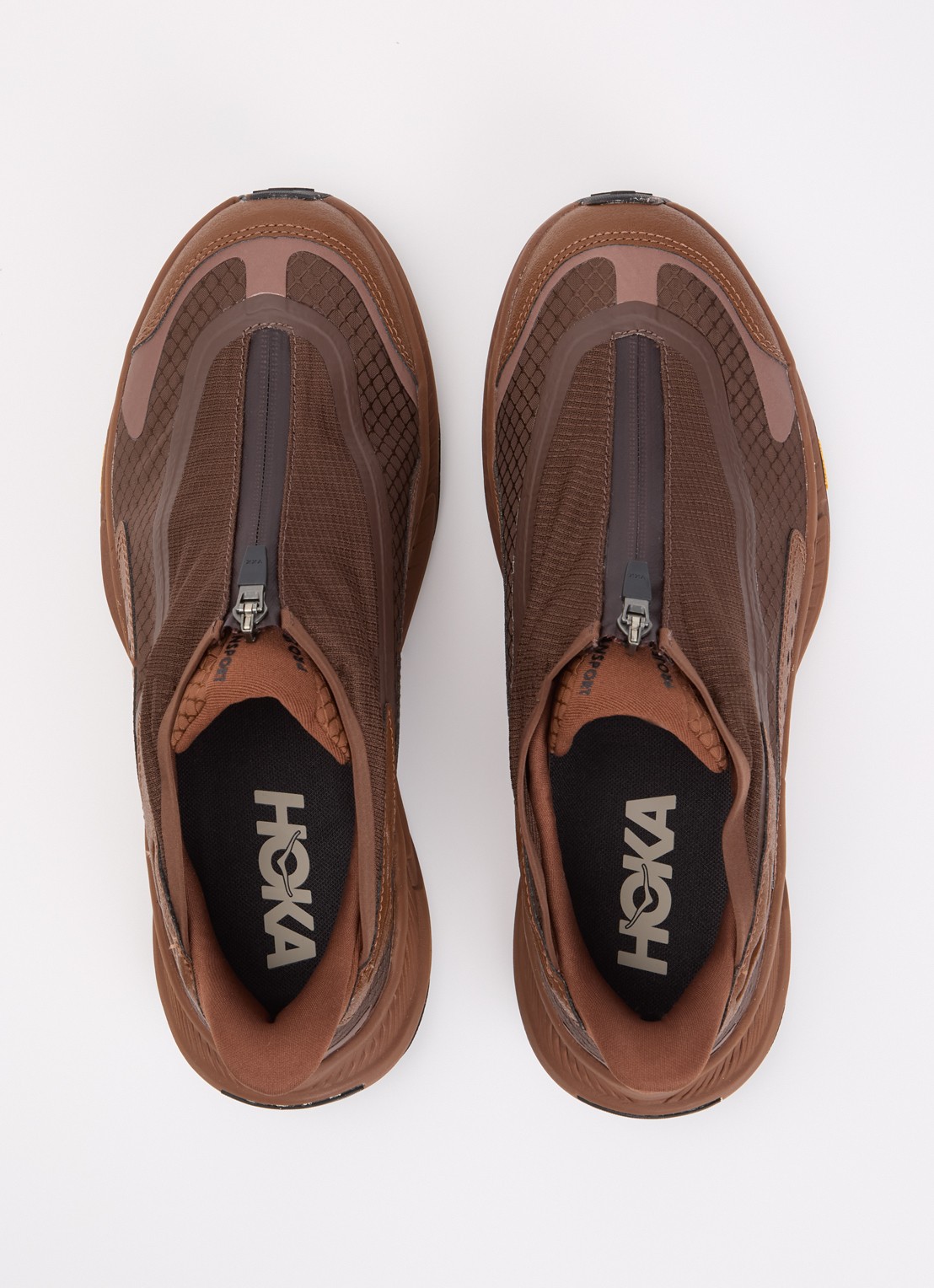 HOKA U Project Transport sneaker met mesh detail - detail 9 bruin