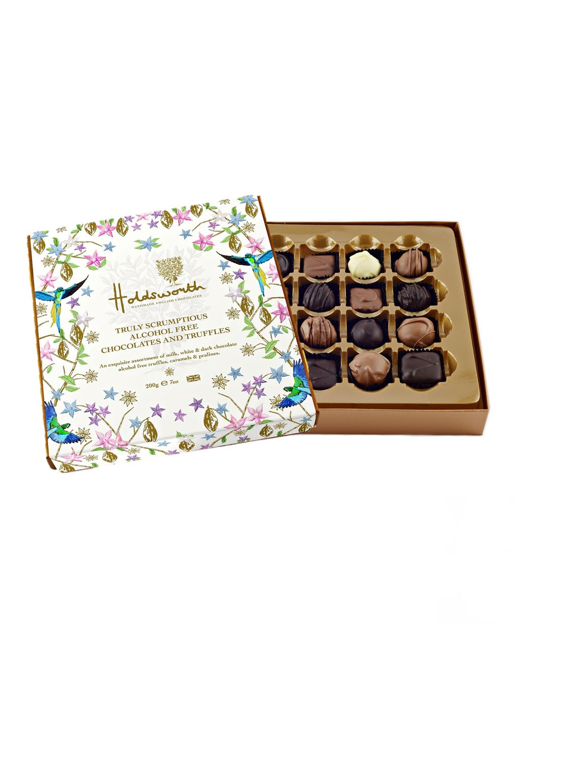 Holdsworth Alcohol vrije bonbons en chocolade truffels 16 stuks - voorkant 2 undefined