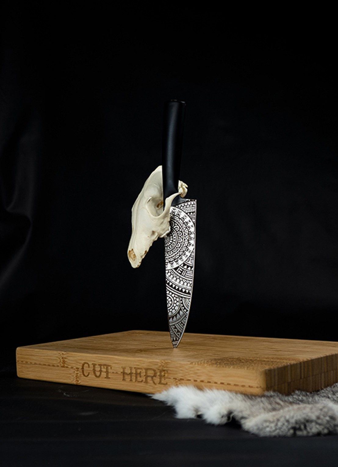 Homey's By Schiffmacher koksmes 32 cm - detail 7 zwart