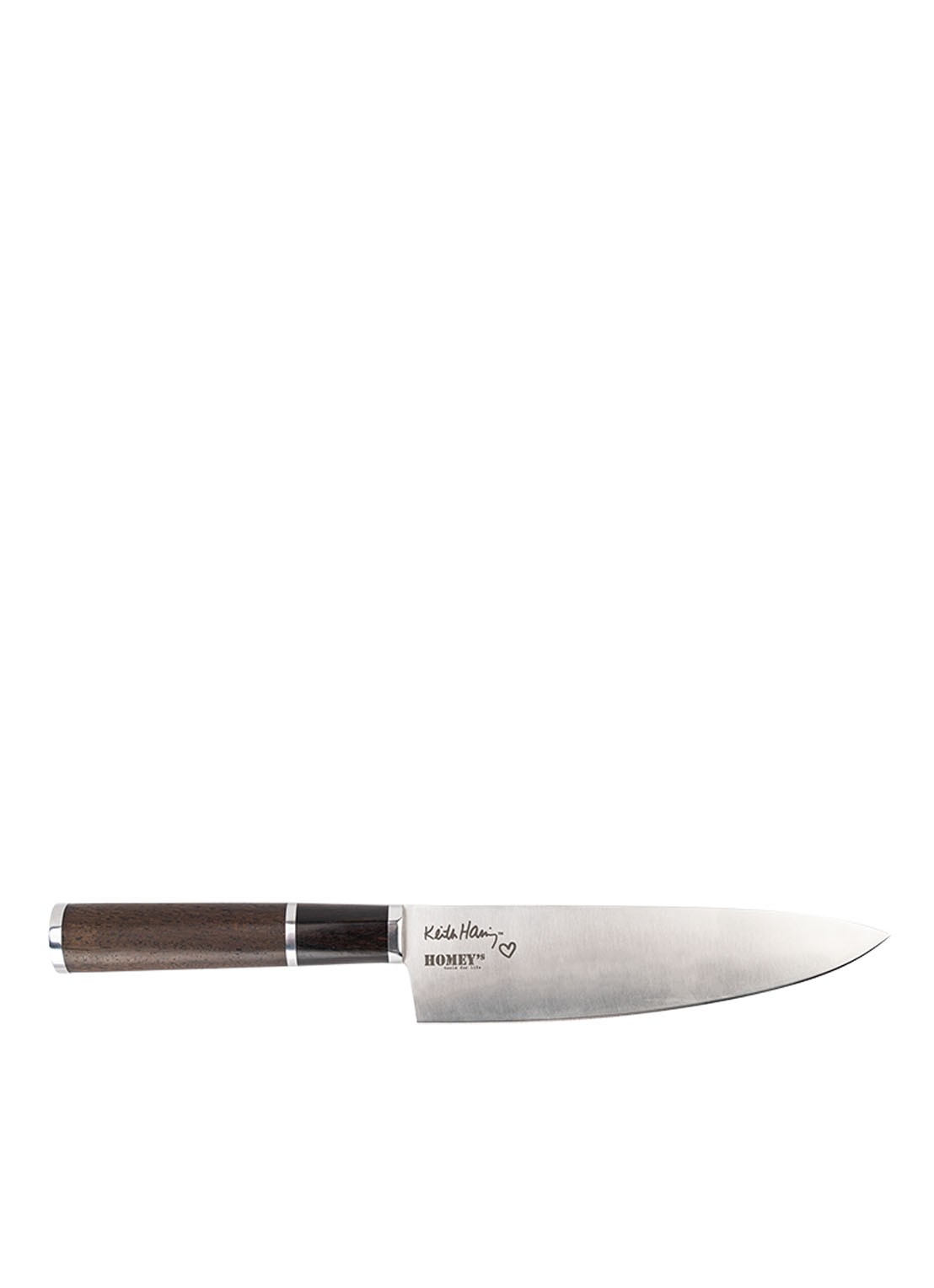 Homey's Keith Haring koksmes met chopsticks in cadeauverpakking  - detail donkerbruin