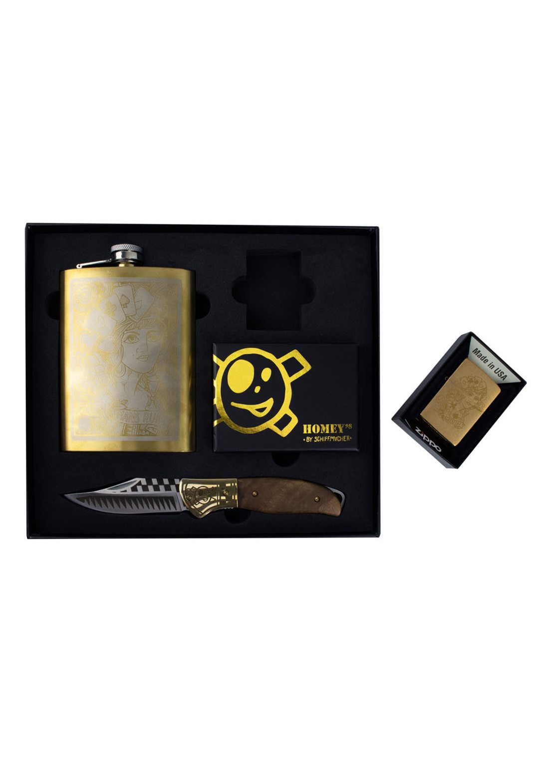 Homey's Men's Ruin 4-delige outdoor giftset - voorkant 6 zwart