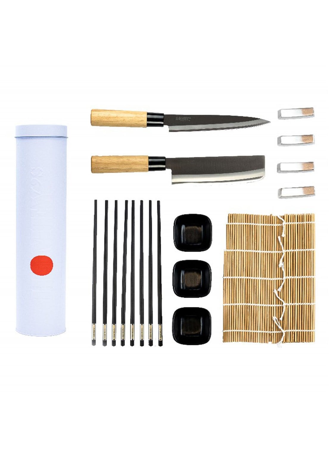 Homey's Nippon Sushi Essentials blik giftset 14-delig - voorkant 6 lichtbruin