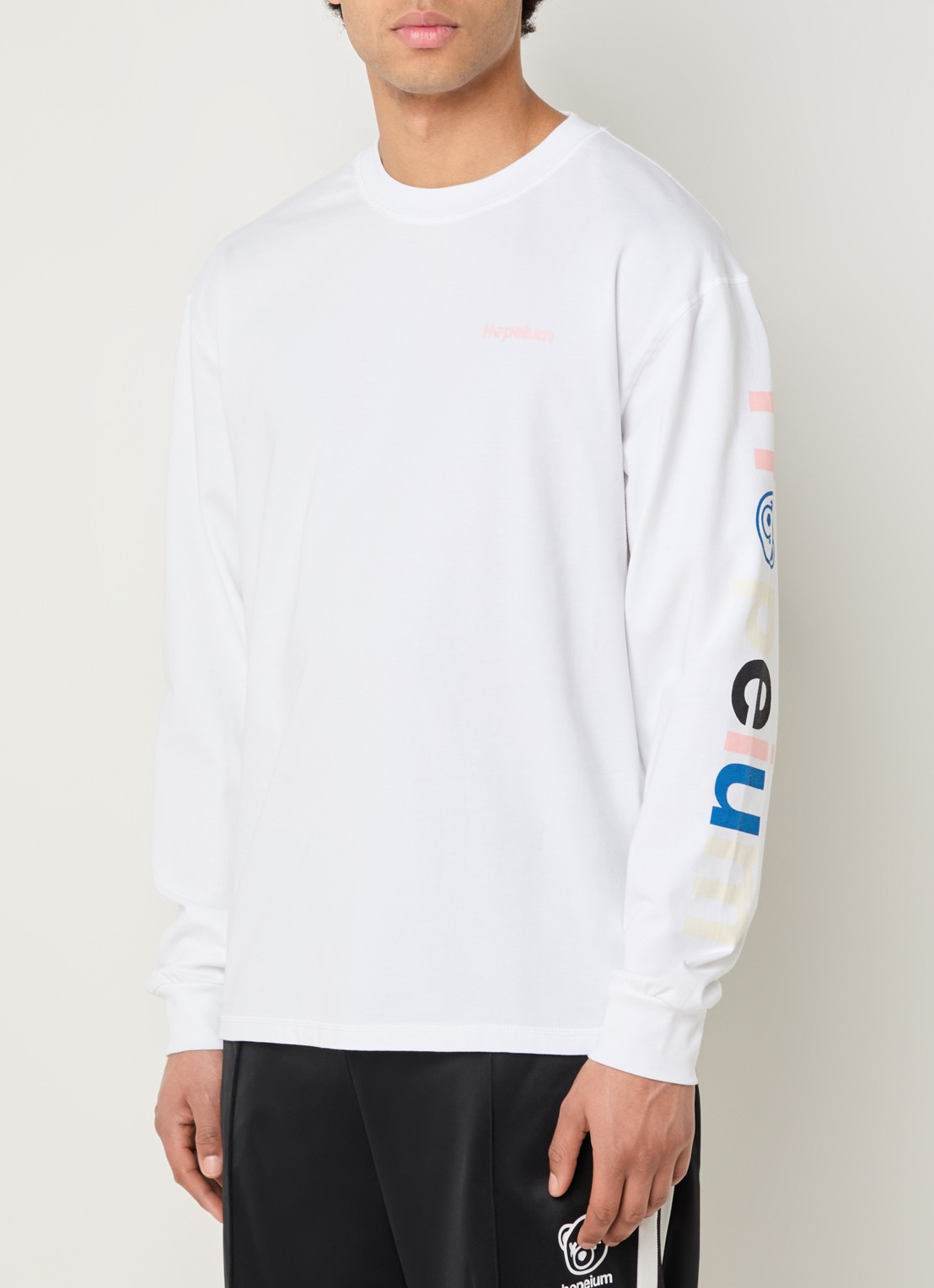 Hopeium Longsleeve met logo- en backprint - achterkant 3 wit