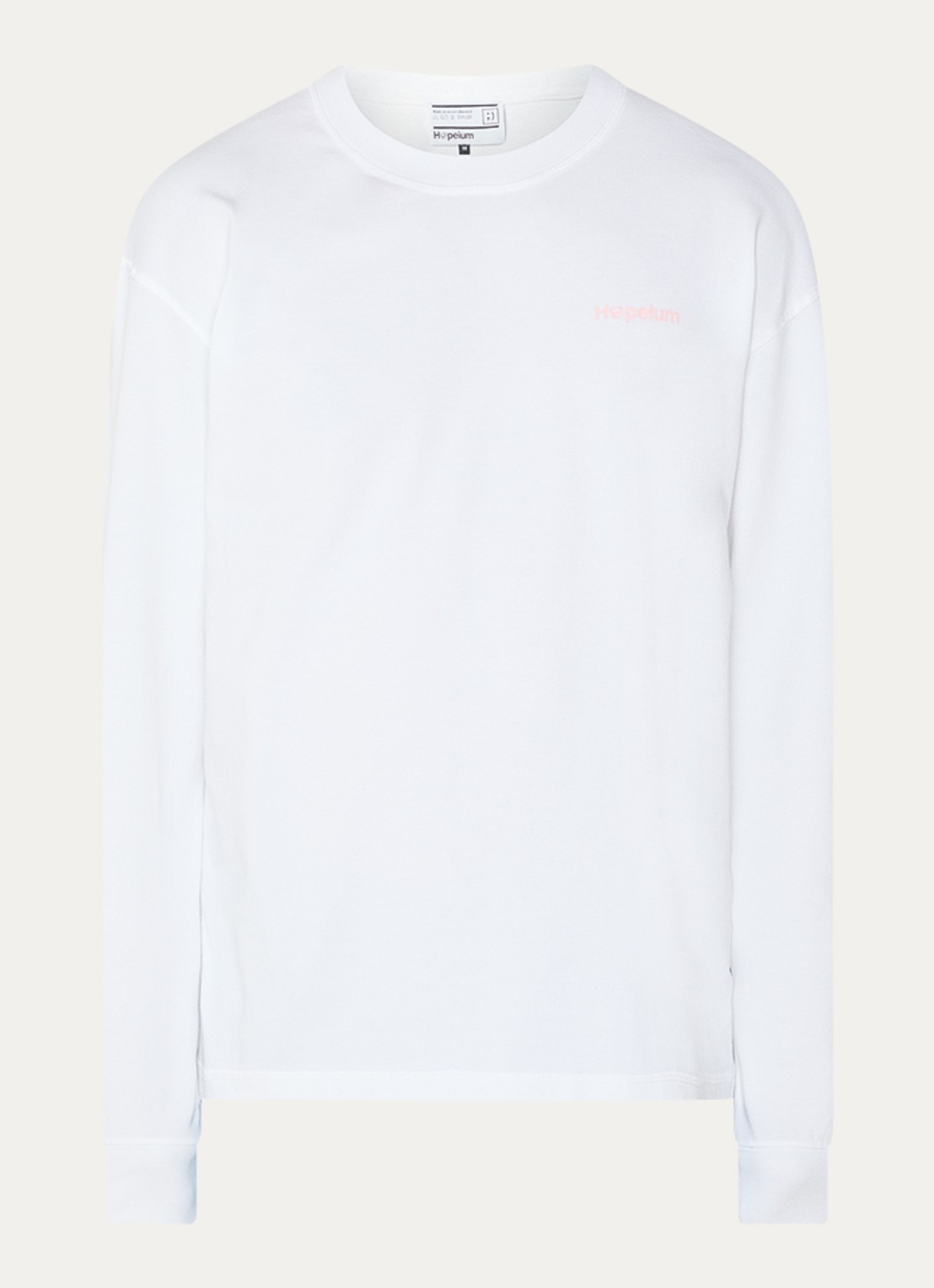 Hopeium Longsleeve met logo- en backprint - voorkant multicolor