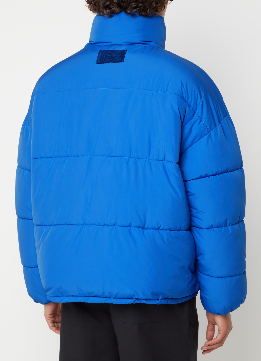 Hopeium Puffer jack met opstaande kraag - achterkant 4 kobaltblauw