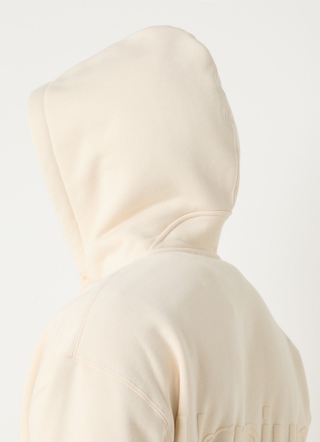 Hopeium Sweatvest met logo- en backprint - detail 3 creme