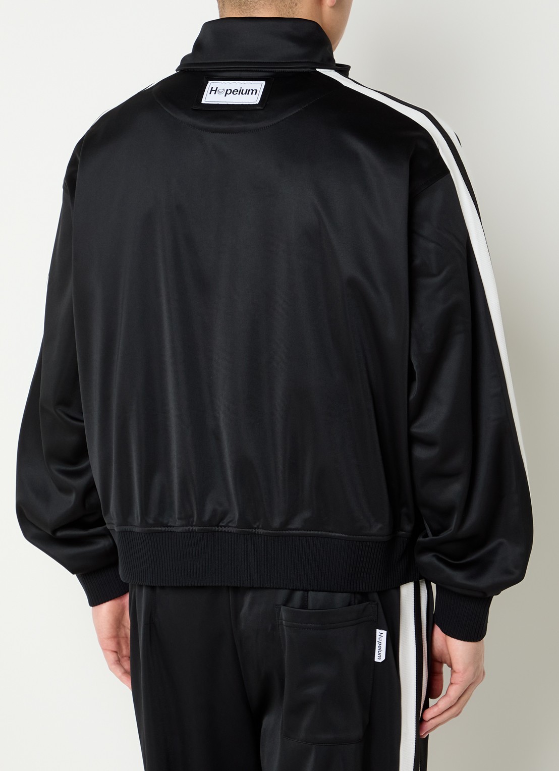 Hopeium Sweatvest met logoprint - achterkant zwart