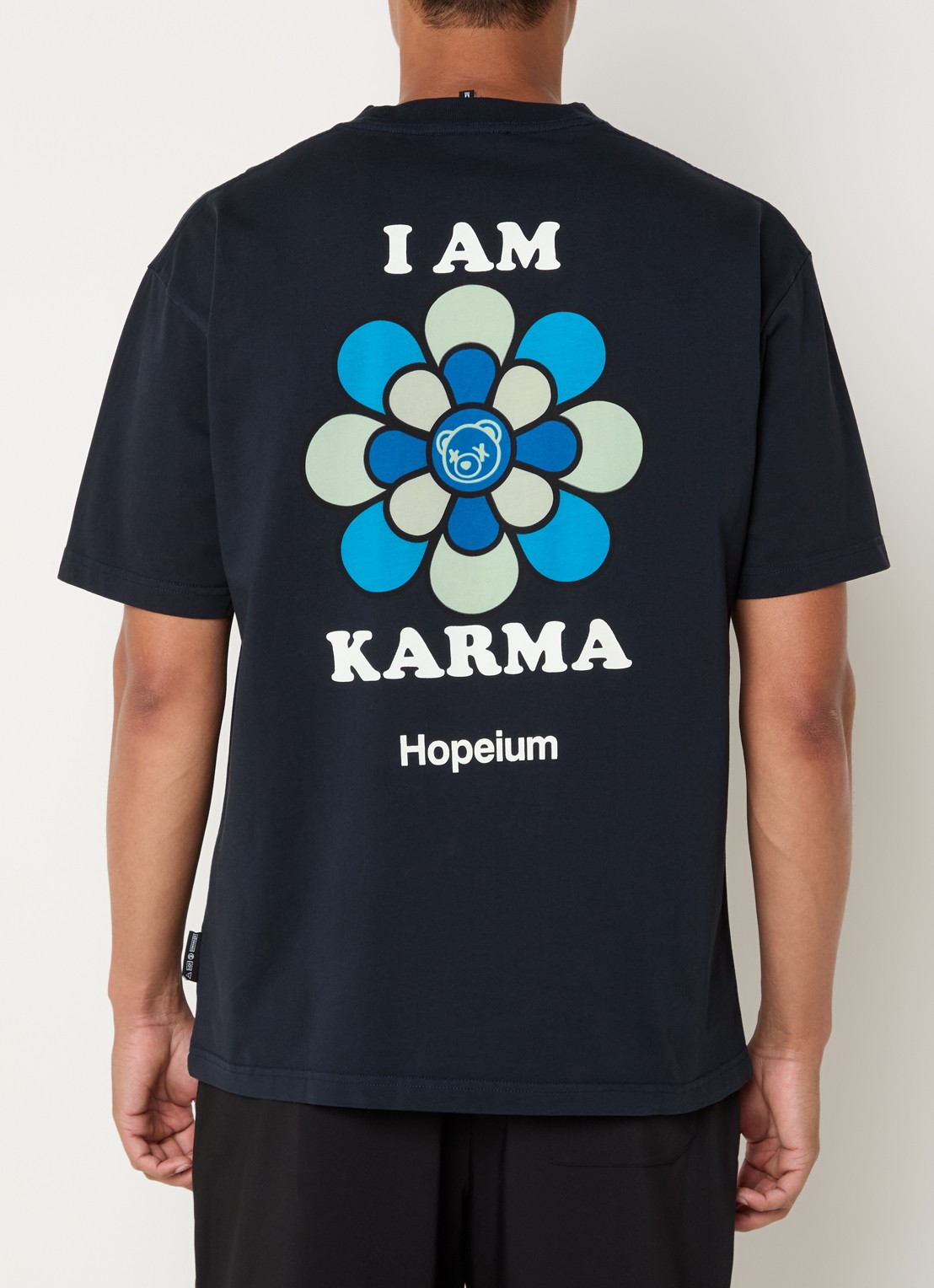 Hopeium T-shirt met backprint - detail 3 antraciet