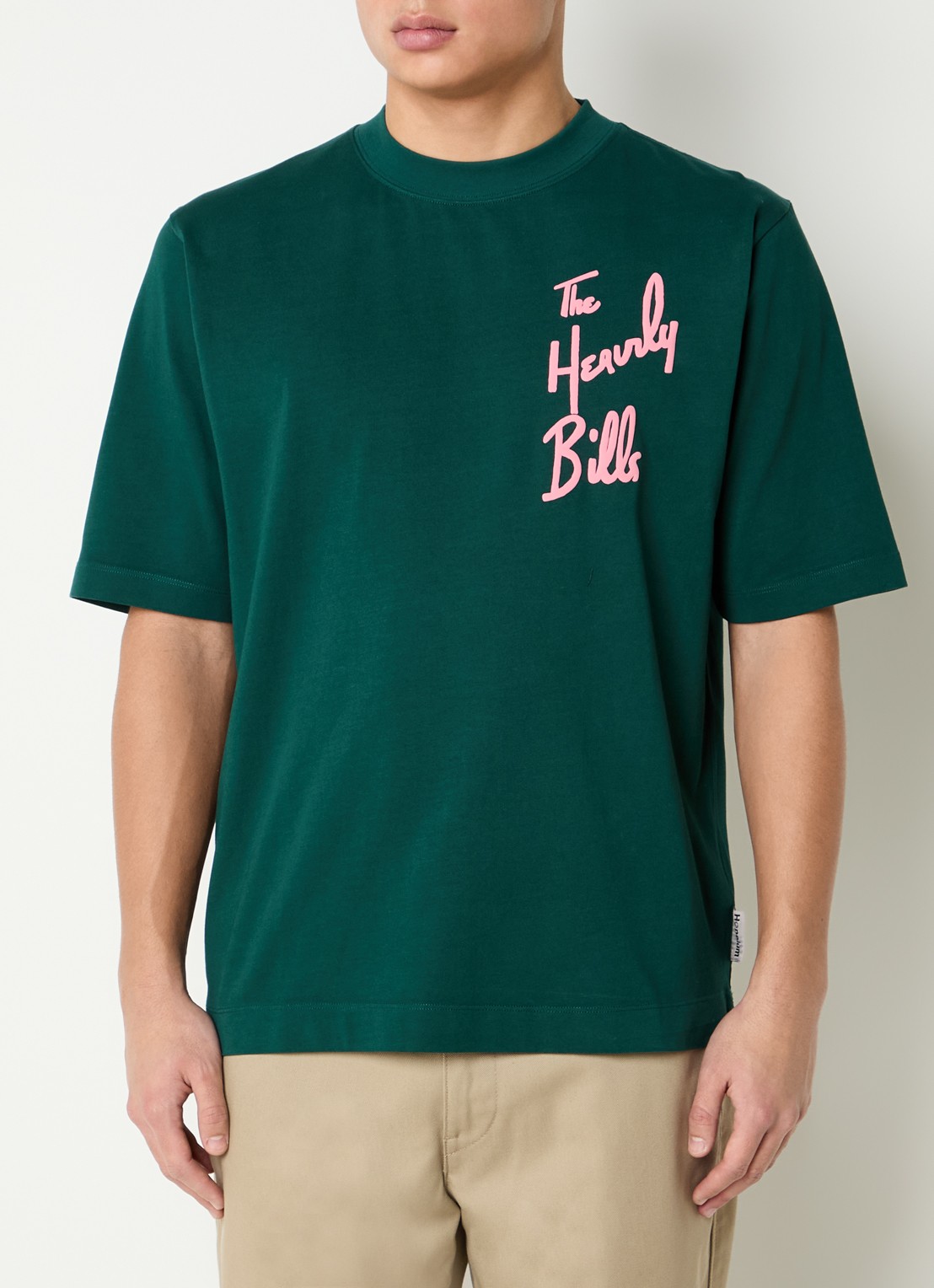 Hopeium T-shirt met logoprint - detail 4 donkergroen