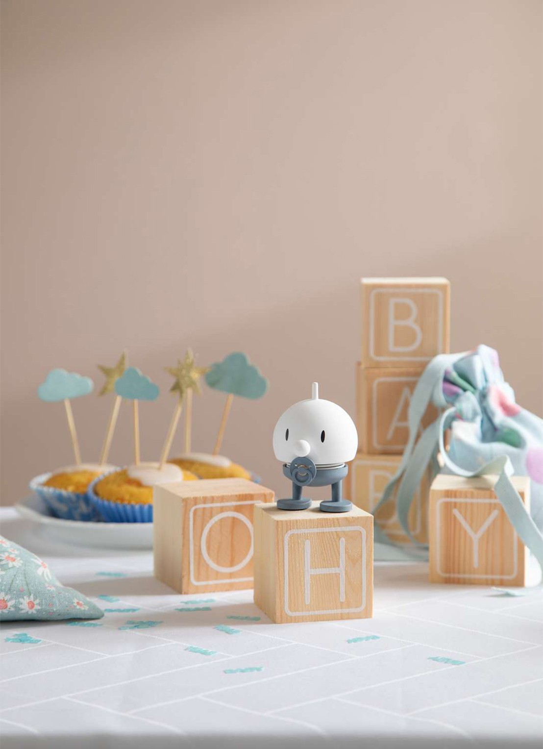 Hoptimist Baby Bumble S ornament 7,6 cm - voorkant 3 blauw
