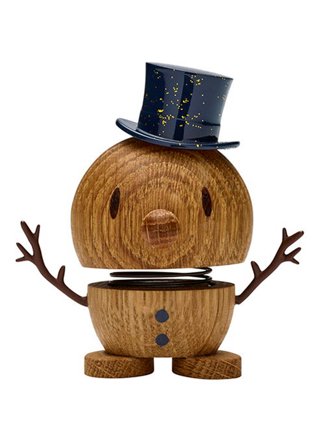 Hoptimist Snowman S ornament 7,8 cm - voorkant 3 bruin