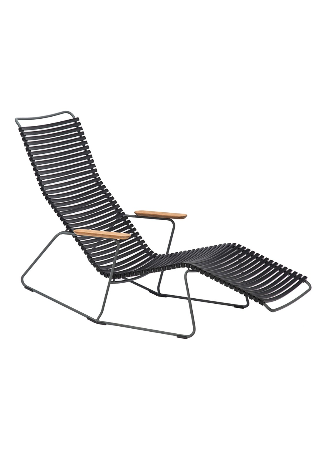 Houe Click Sunrocker ligstoel - voorkant zwart