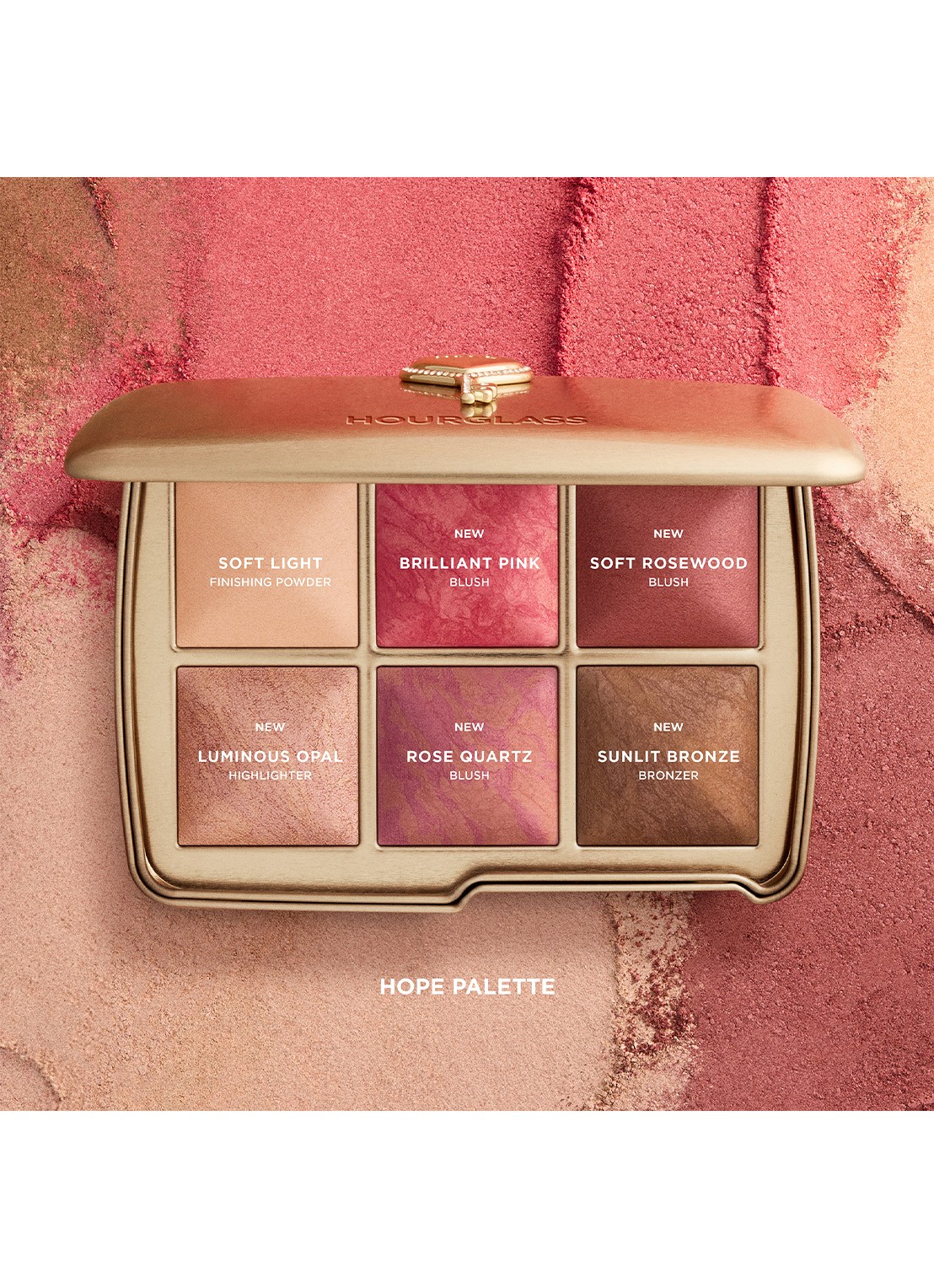 Hourglass AMBIENT™ Lighting Edit Unlocked - poeder, highlighter, bronzer & blush palette - detail 5 hope