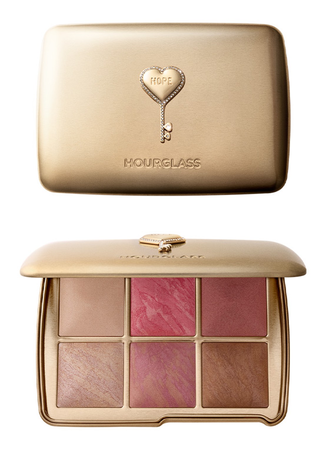 Hourglass AMBIENT™ Lighting Edit Unlocked - poeder, highlighter, bronzer & blush palette - voorkant 6 hope