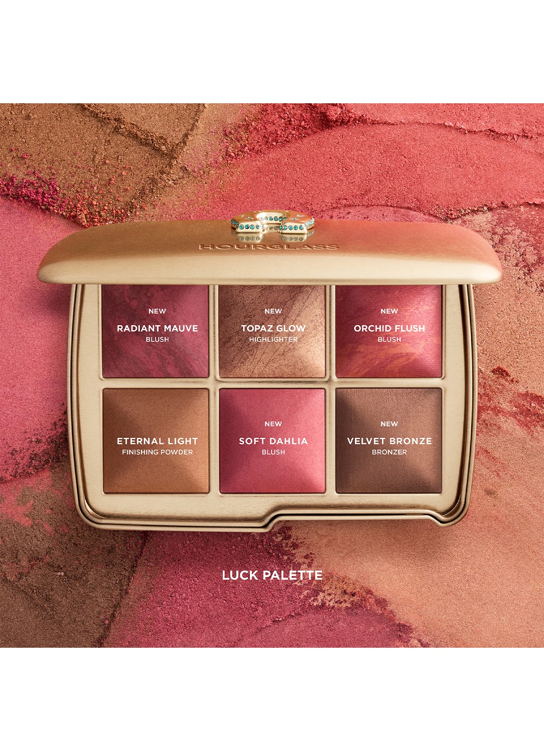 Hourglass AMBIENT™ Lighting Edit Unlocked - poeder, highlighter, bronzer & blush palette - detail 4 luck