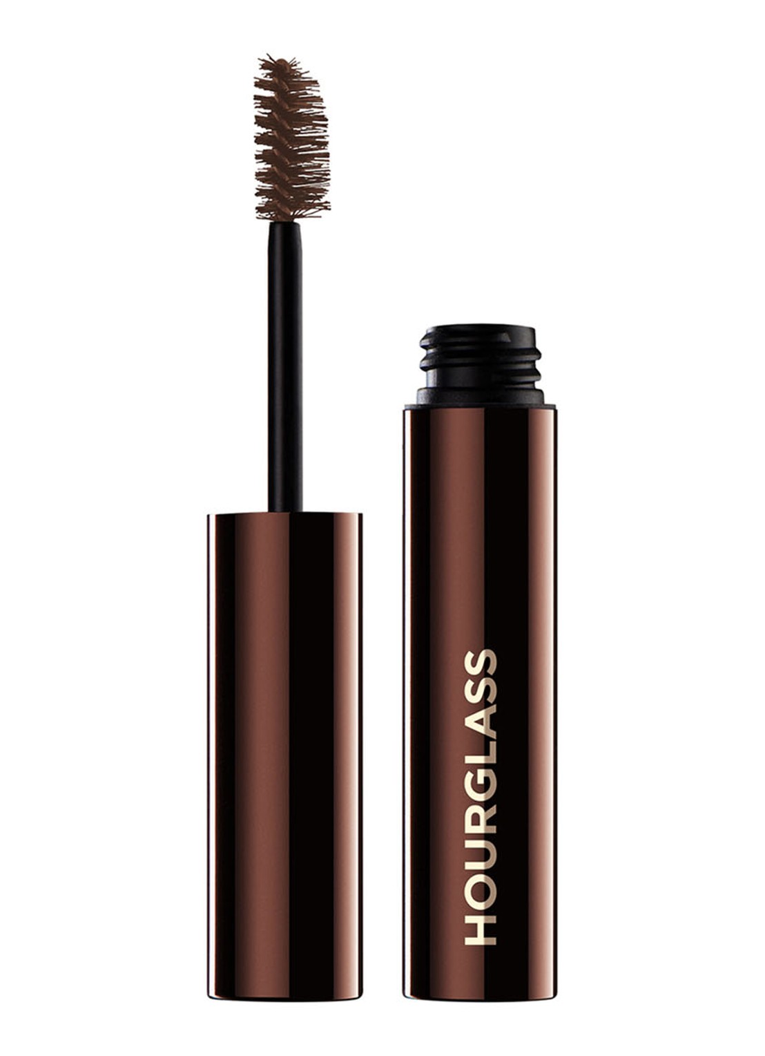 Hourglass Arch Brow Volumizing Fiber Gel - getinte wenkbrauwgel voor volume - voorkant warm brunette