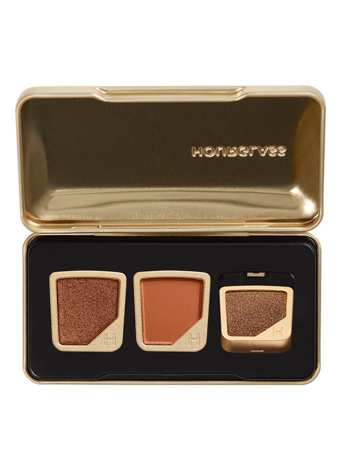 Hourglass Curator 3-Pan Palette - leeg oogschaduw palette - detail 4 zwart/goud