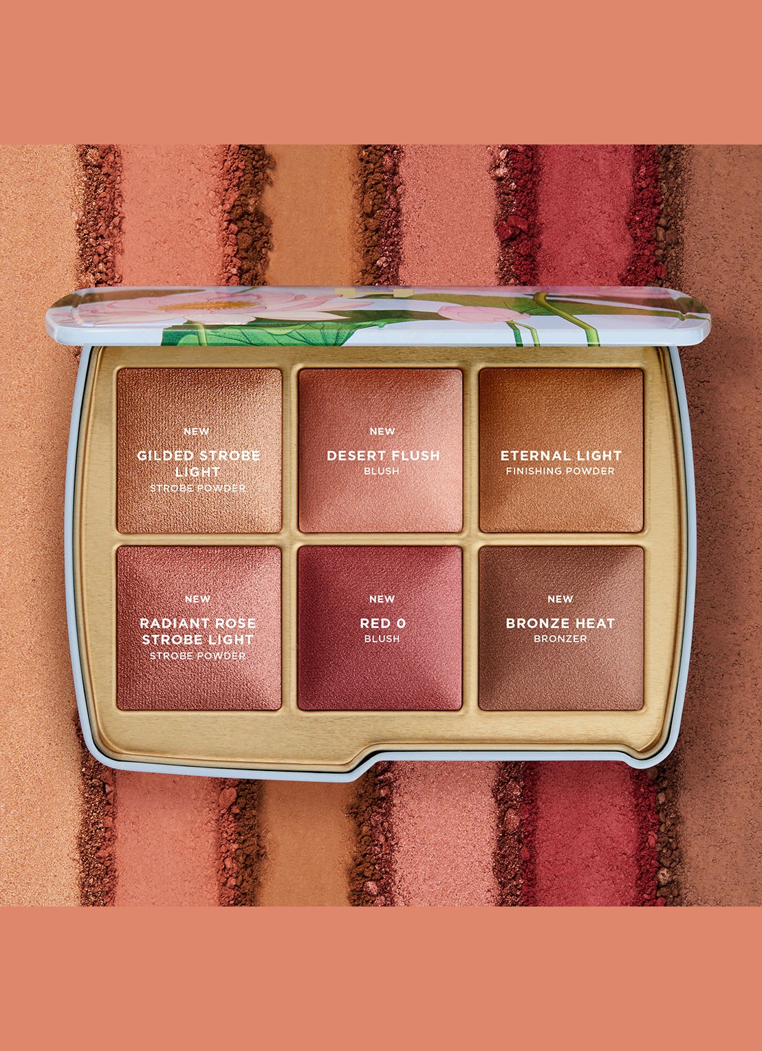 Hourglass Lighting Edit Unlocked - Limited Editon poeder, blush, countour & highlight palette - detail 2 lotus flower