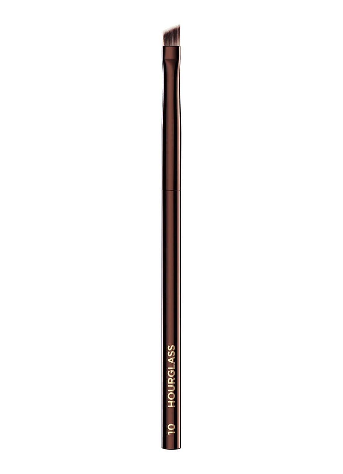 Hourglass Nº 10 Angled Liner Brush - eyeliner penseel - voorkant donkerbruin