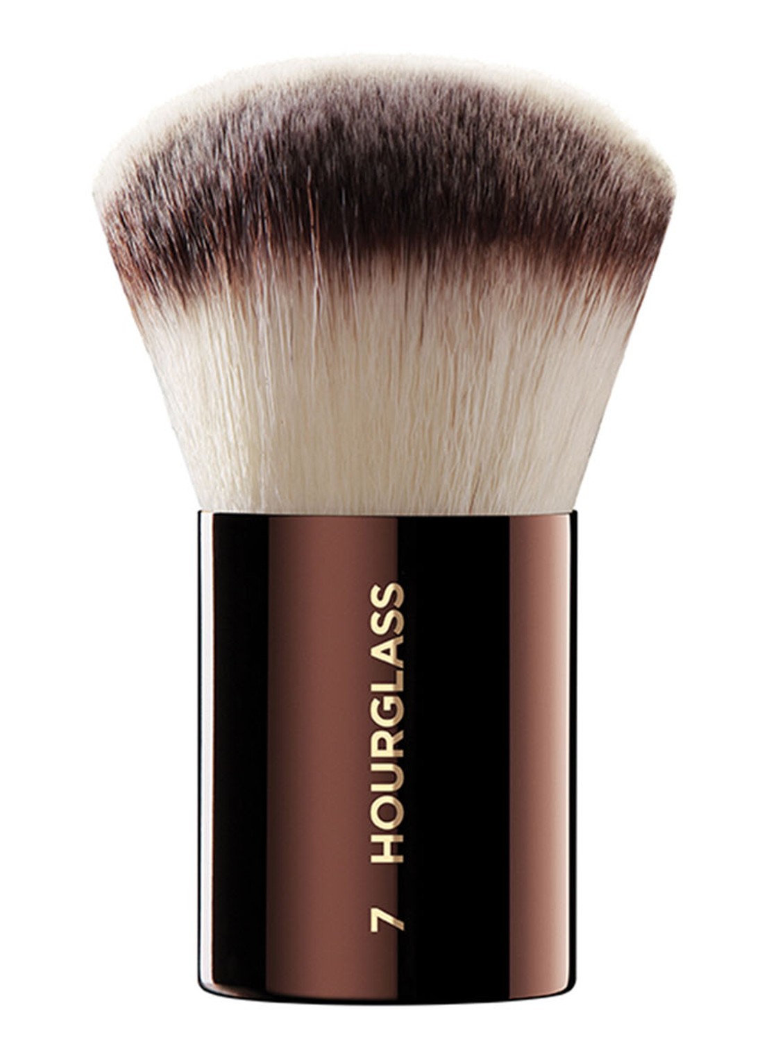 Hourglass Nº 7 Finishing Brush - make-up kwast - voorkant donkerbruin