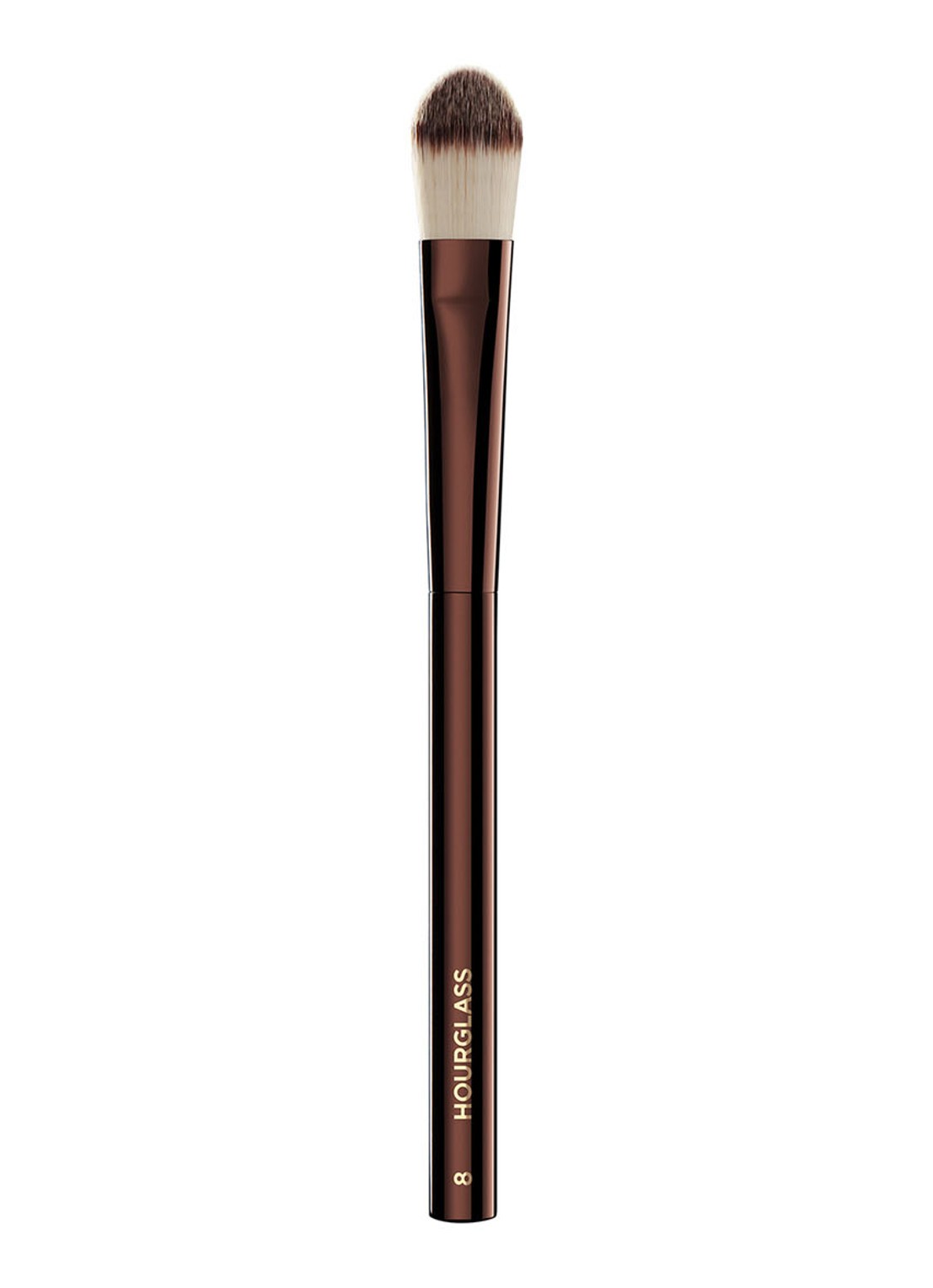 Hourglass Nº 8 Large Concealer Brush - concealer kwast - voorkant donkerbruin