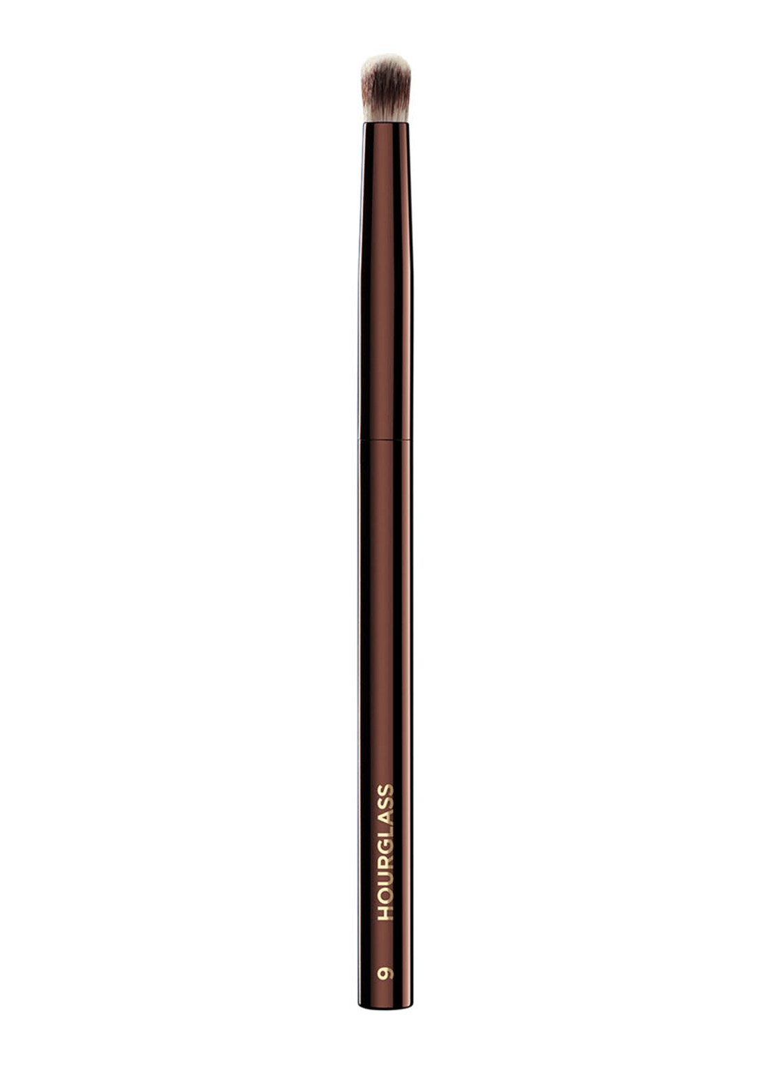 Hourglass Nº 9 Domed Shadow Brush - oogschaduw kwast - voorkant donkerbruin