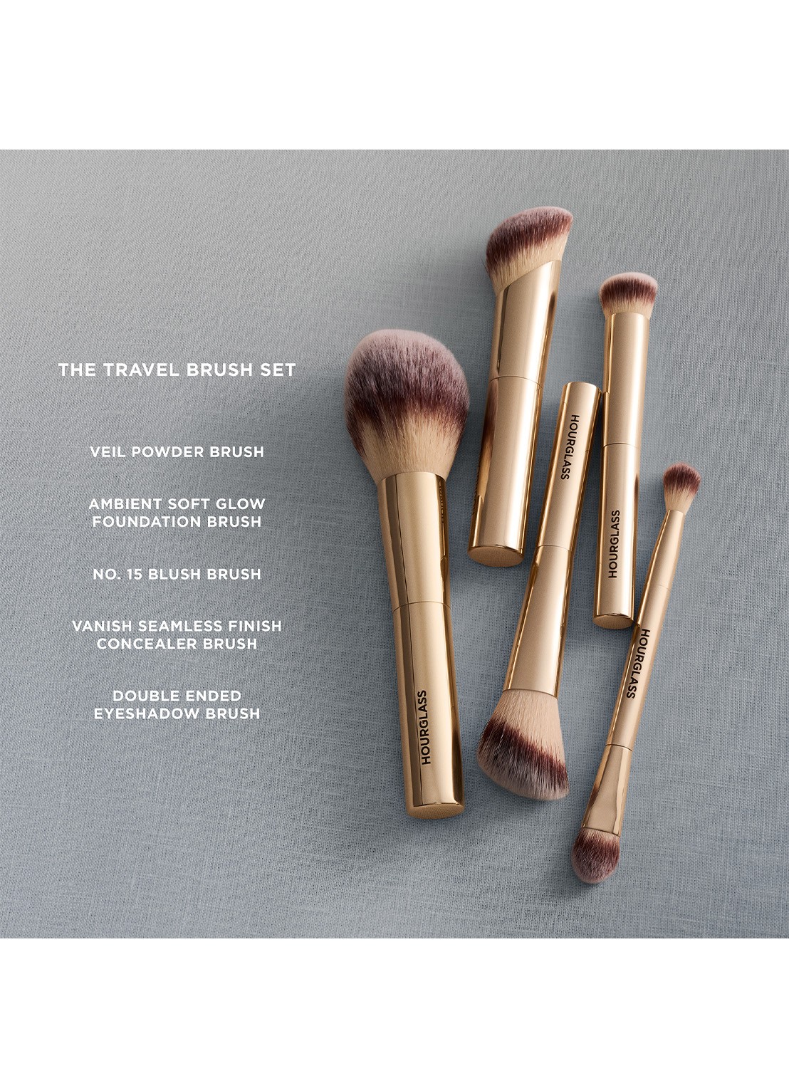 Hourglass The Travel Brush Set - make-up kwast set - achterkant undefined