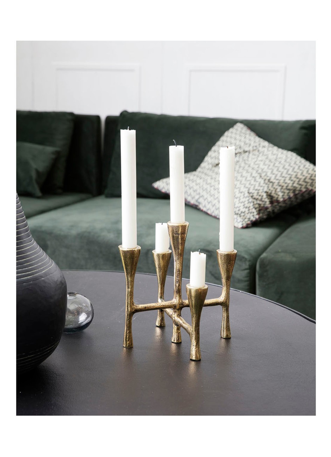 House Doctor Tristy kandelaar 20 cm - detail 3 goud