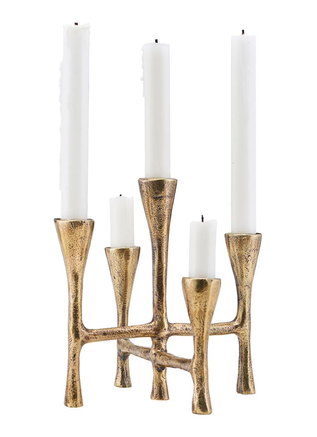 House Doctor Tristy kandelaar 20 cm - voorkant goud