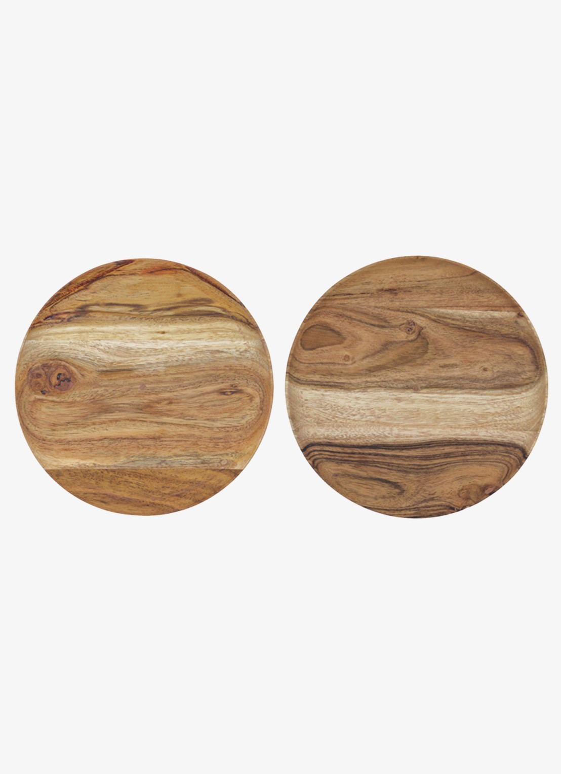 House Doctor Wood serveerschaal set van 2 - voorkant 2 naturel