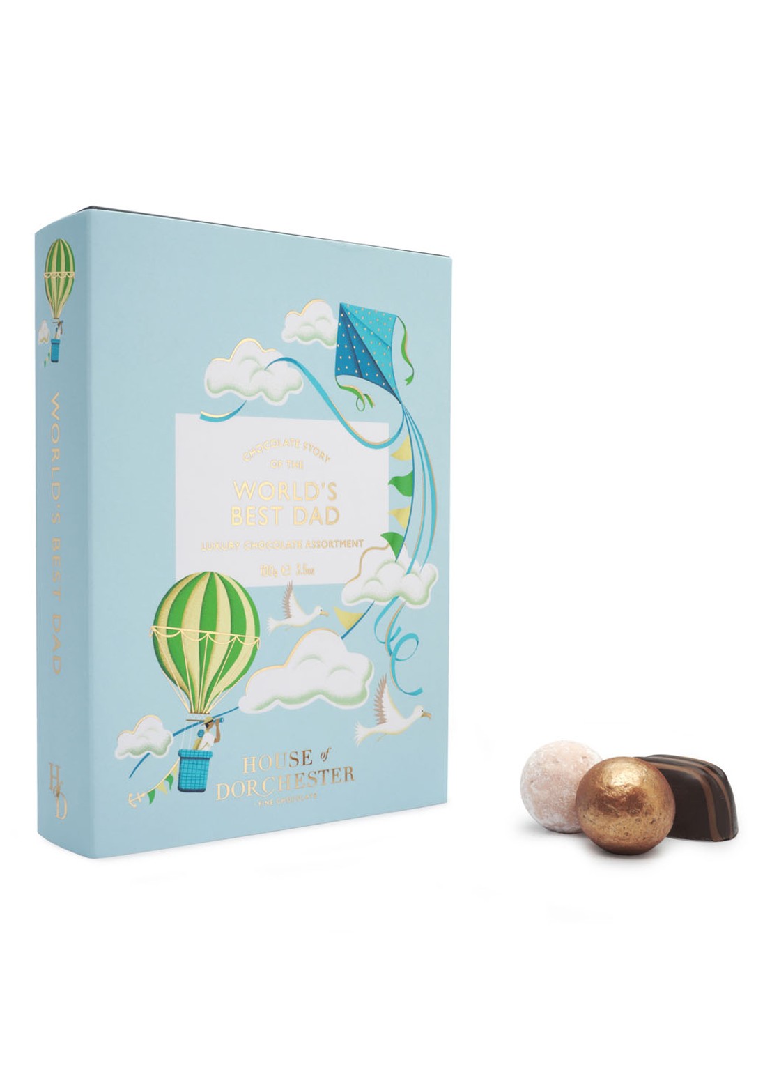 House of Dorchester Best Dad Book Box chocolade bonbons 8 stuks - voorkant 2 undefined