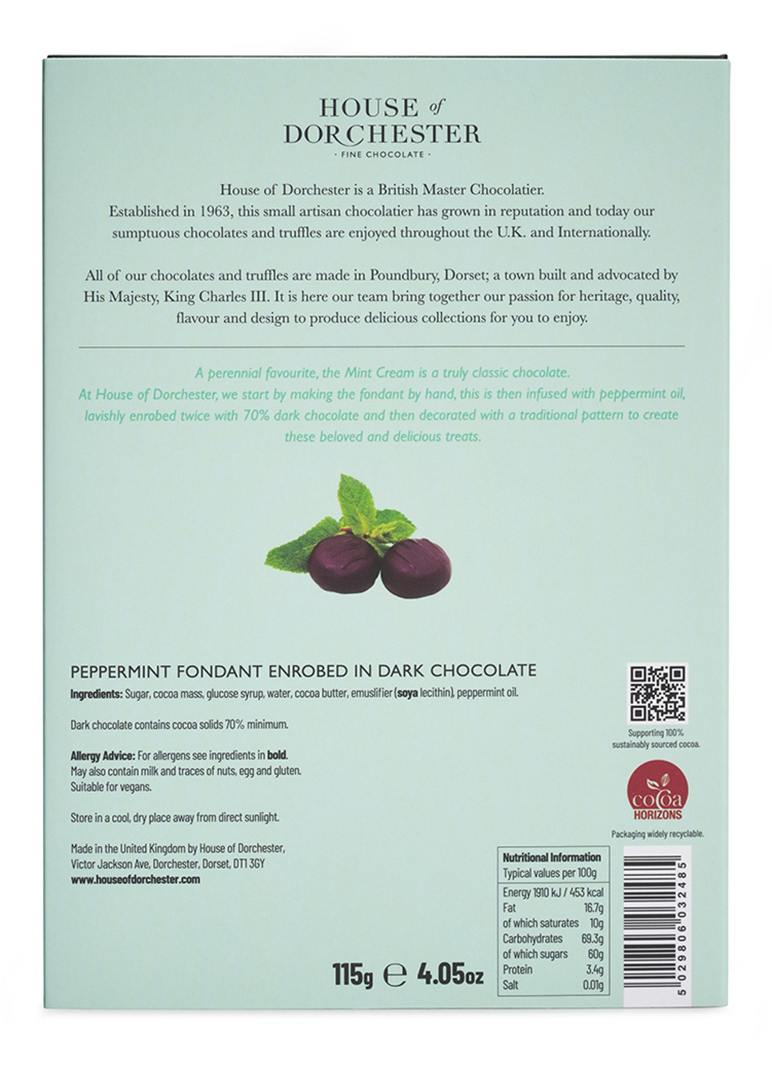 House of Dorchester Chocolate Mint bonbons 8 stuks - detail undefined