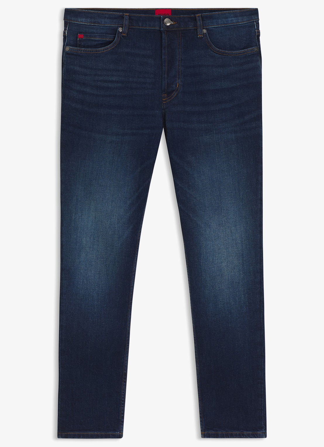 HUGO 634 slim fit jeans met donkere wassing - voorkant 5 indigo