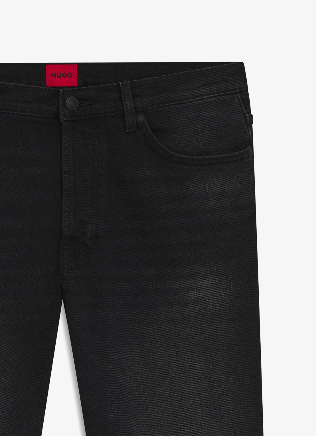 HUGO 634 tapered jeans met gekleurde wassing - detail 5 zwart