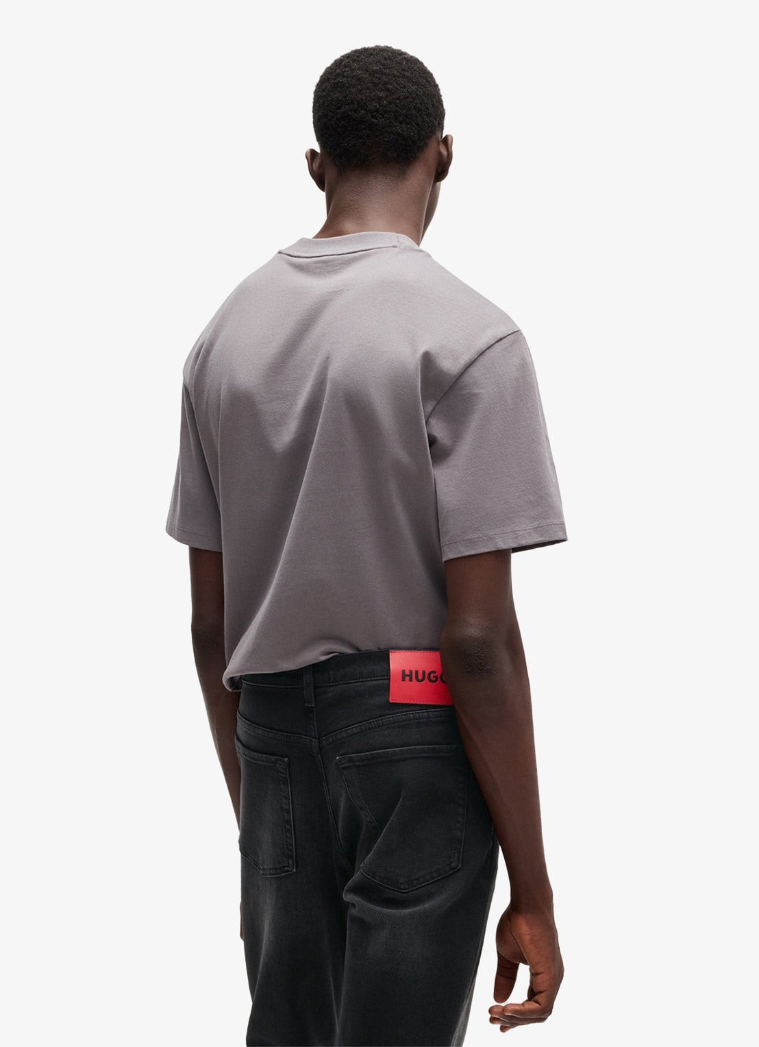 HUGO 634 tapered jeans met gekleurde wassing - detail 6 zwart